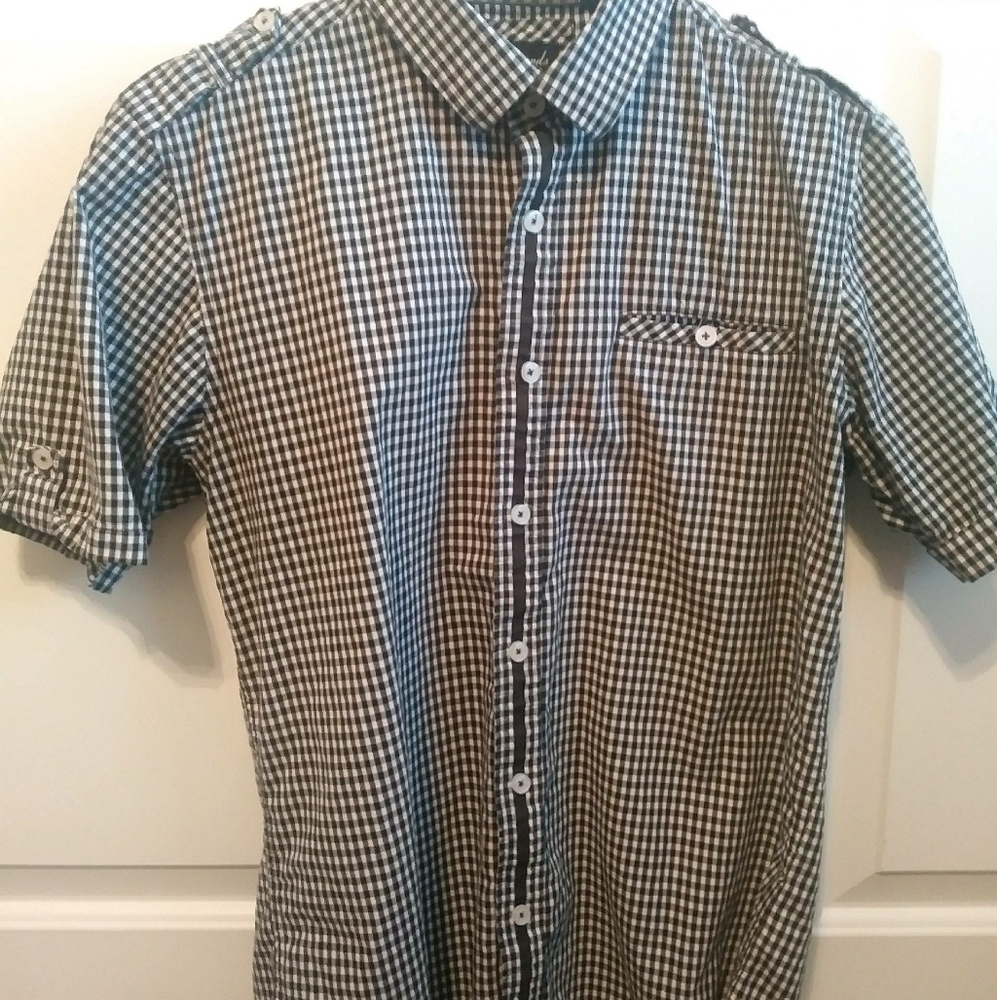 Mens short sleeve button up